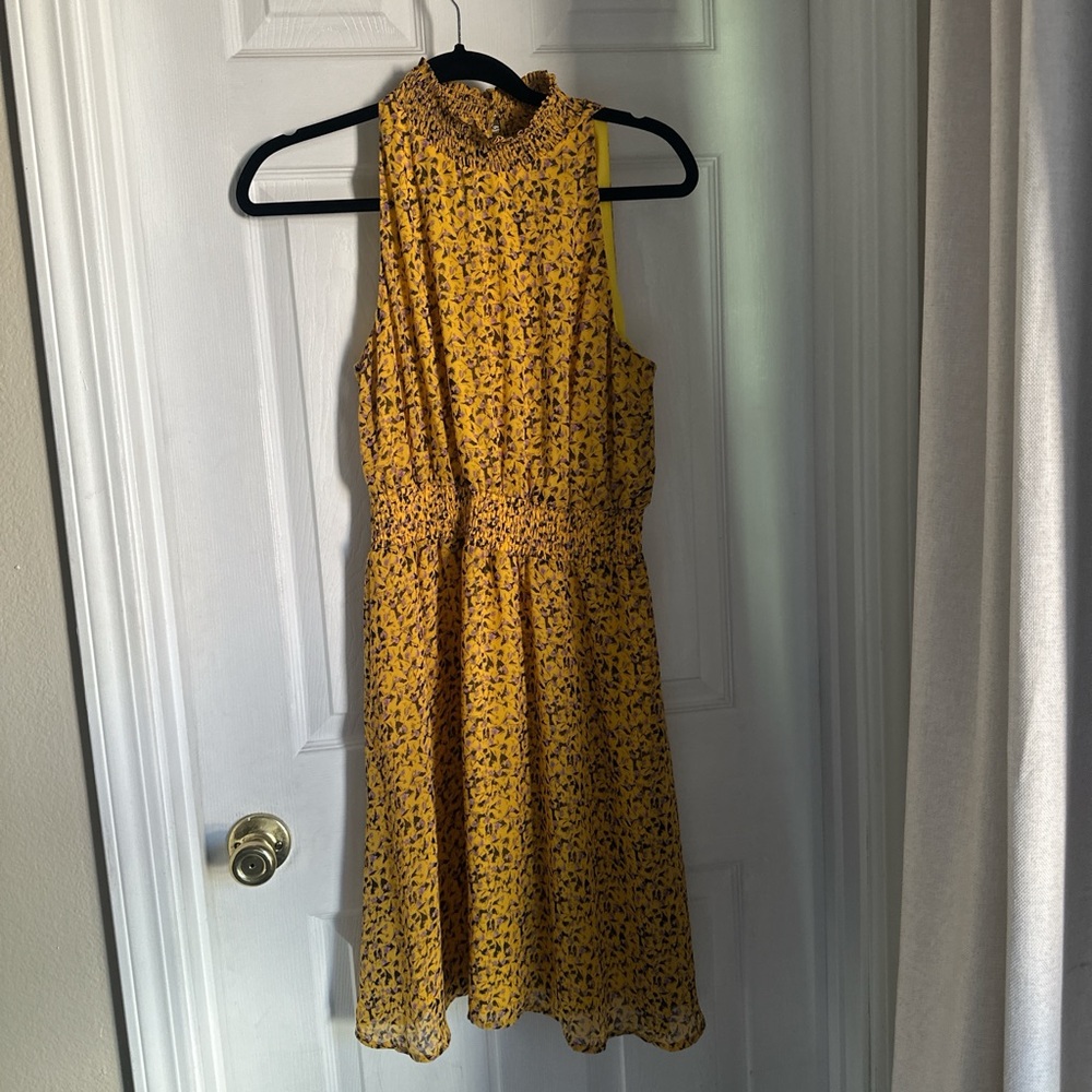 Sam Edelman Yellow and Black Backless Dress